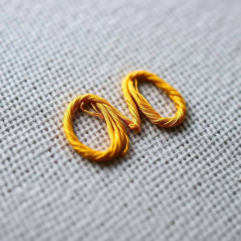 Stickerei Detailaufnahme - Goldenes Garn